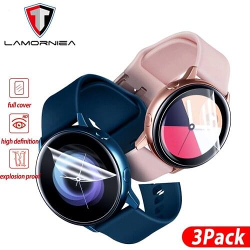 Ultra thin Protective Film for Samsung Galaxy Watch Active 1 2 40mm 44m R500 Active 2 3D Round Edge Screen Protector Cover Band