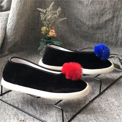YourSeason New 2021 Ladies Retro Cotton Fabric Shoes Casual Round Toe Handmade Shallow Concise Special Leisure Flats Women
