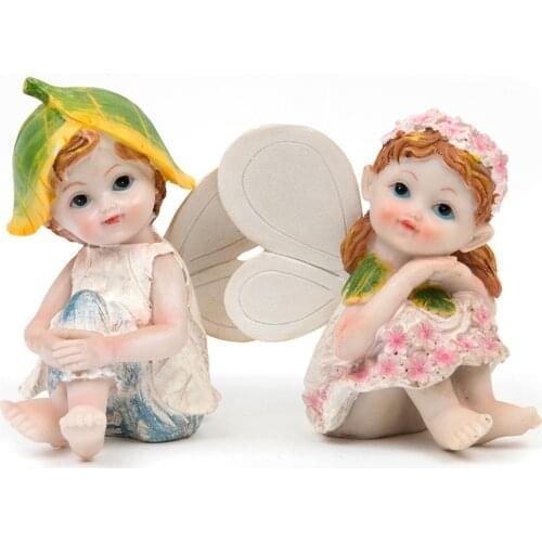 2pcs Miniature Garden Fairies Angel Craft Dies For Micro Landscape Garden Decor Fairy Home Accessories Decoration Home Decor