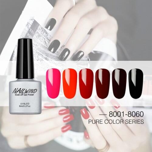 8ml Nail Gel Base Pure Color 8031-8060 Gel varnish Permanent Soak Off UV Gel for nail art beauty gel lacquer