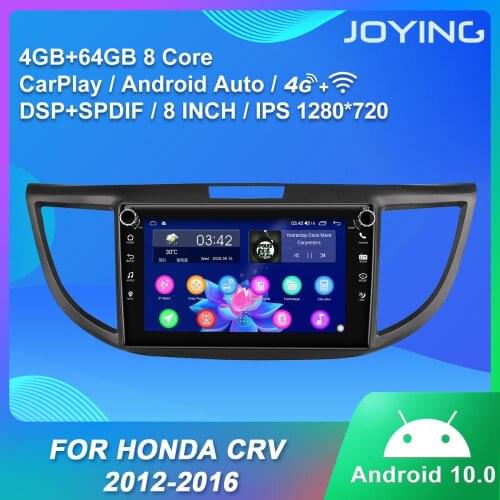 Android 10.0 4GB RAM car radio player stereo video player support reverse camera support 4G/Carplay for Honda CRV 2012-2016 BT