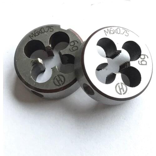 Free shipping of 2PCS 9Sicr made manual Metric M6*0.5/0.75/1.0mm for DIYer hand making metal workpieces threads work