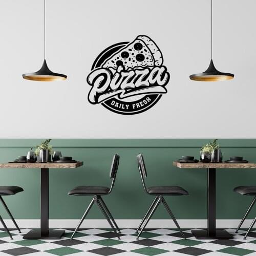 Free shipping Pizza Nursery Wall Stickers Vinyl Art Decals Living Room Bedroom Background Wall Art Decal Drop Shipping