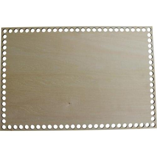 4pcs Wooden Basket Bottoms for Crochet 8x13in RECTANGLE