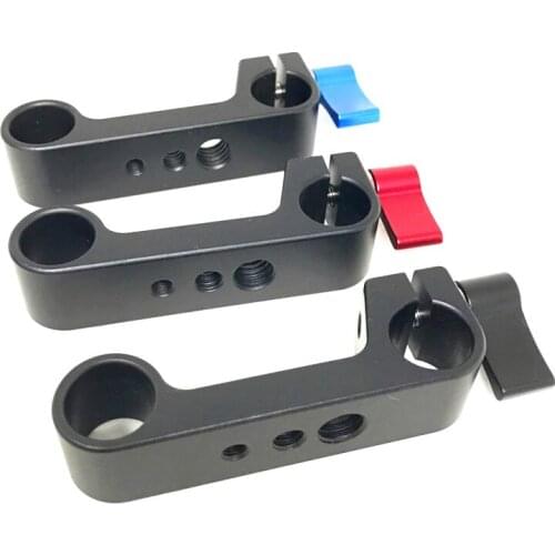 Photography 15mm rod clamp Rail Rod Support Rail System DSLR Camera Shoulder Follow Rail Rig with 1/4" and 3/8" Screw Mount