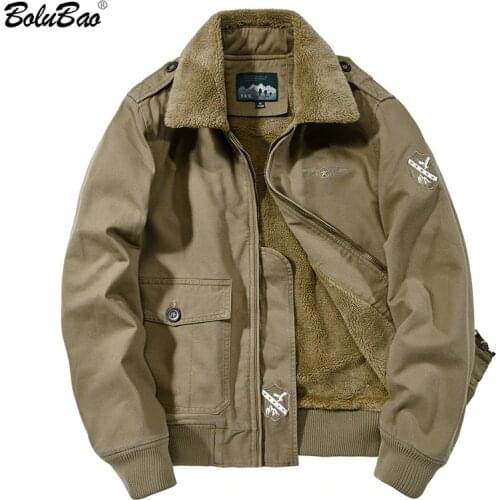 BOLUBAO Men Military Style Jackets Winter Brand Plus Velvet Thickening Mens Jacket New Male Fashion Comfortable Jacket Coats