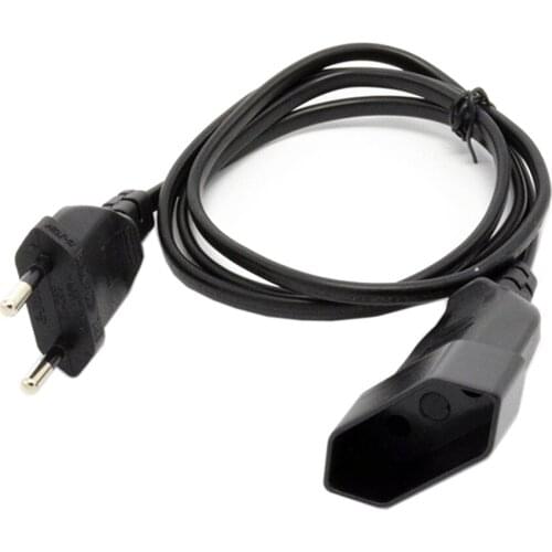 MLLSE European EU 2 Prong VDE Male to Female Power Extension Cable Cord For PC PDU CB0546