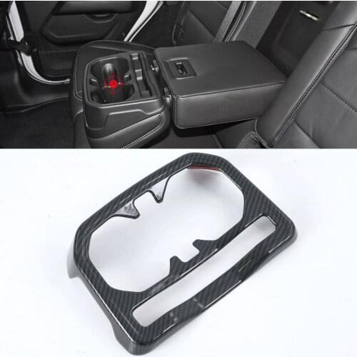 NEW Carbon Fiber Look Rear Water Cup Holder Cover Trim for Jeep Wrangler JL 2018 2019 NOT fit Wrangler JK model