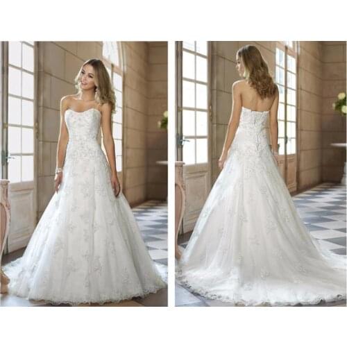 2016 new bridal gown a-line vestido de noiva appliques beaded fashionable romanti casamento vintage wedding dresses bridal gown