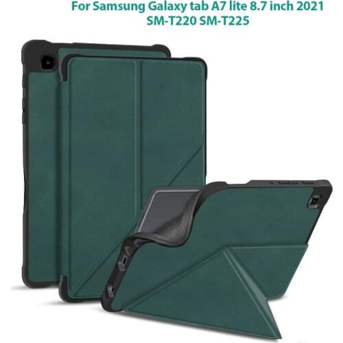 Origami TPU Case For Samsung Galaxy tab A7 Lite 8.7 Cover tab A7 Lite SM T220 T225 Tablet Multiple Folding Funda Capa