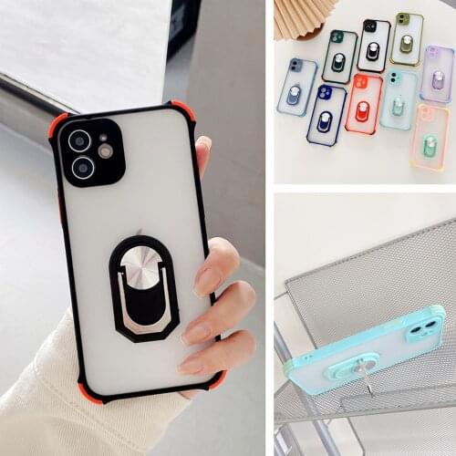 Shockproof Car Holder Ring Stand Phone Case For Realme 8 7 7i 6 6i 5 5i 6s 5s x7 X2 2 Pro Ultra V13 V11 V15 V5 Soft Cover Coque