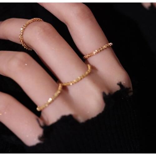 Silver Sparkling Ring New Arrived Simple Style Metal Zircon Shiny Ring For Women Fashion Jewelry Gift Dropshipping