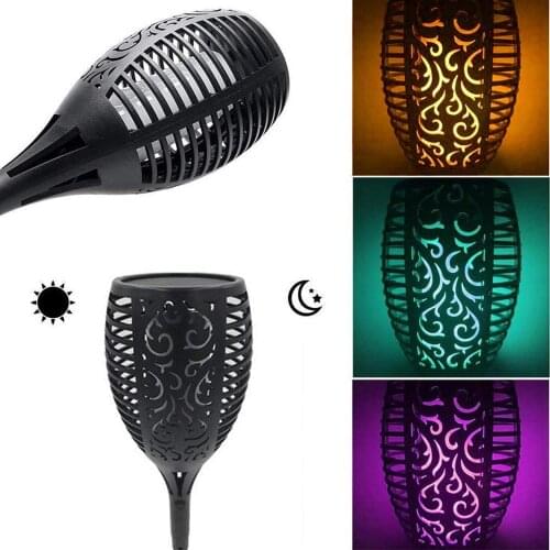 Solar Garden Lawn Light LED Colorful Flickering Flame Torch Lights IP65 Waterproof Outdoor Solar Sensor Lamp Landscape Lighting
