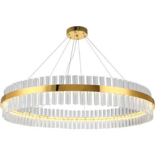 Modern light luxury crystal chandelier lamp simple living room hotel dining room bedroom round/oval lights