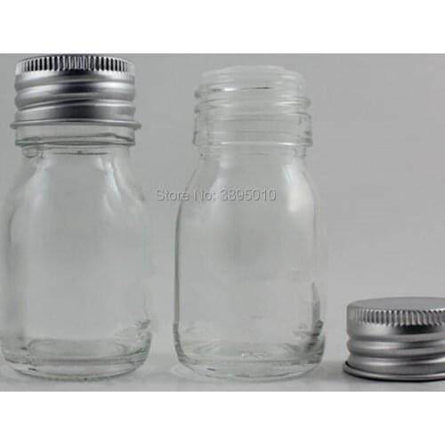 30g 1OZ Glass clear Facial Cream Jar Empty Cosmetic Sample 30ml Container Emulsion Refillable Pot F661