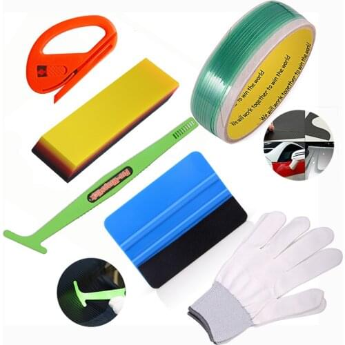 FOSHIO Vinyl Wrap Car Tools Kit 5M Knifeless Tape Design Line Carbon Fiber Protective Film Installing Squeegee Auto Accessories