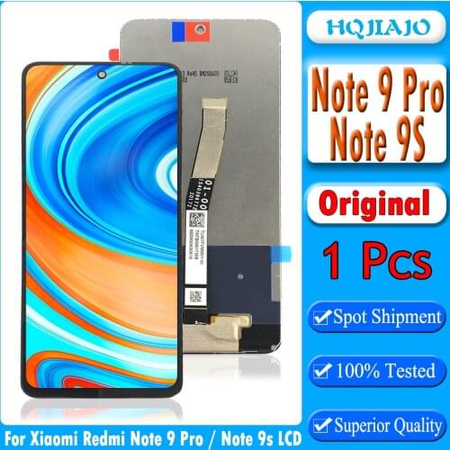 Original LCD For Xiaomi Redmi Note 9 Pro 4G LCD Display Touch Screen Digitizer Phone Parts For Note 9s LCD Screen Touch Parts