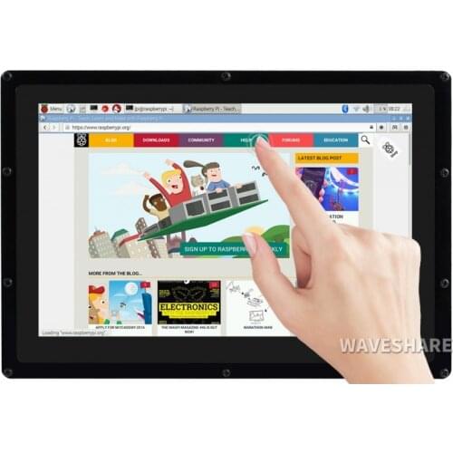 10.1inch Capacitive Touch Screen LCD (B) with Case, 1280×800, HDMI, IPS Screen,Supports of Raspberry Pi/PC Windows 10/8.1/8/ 7