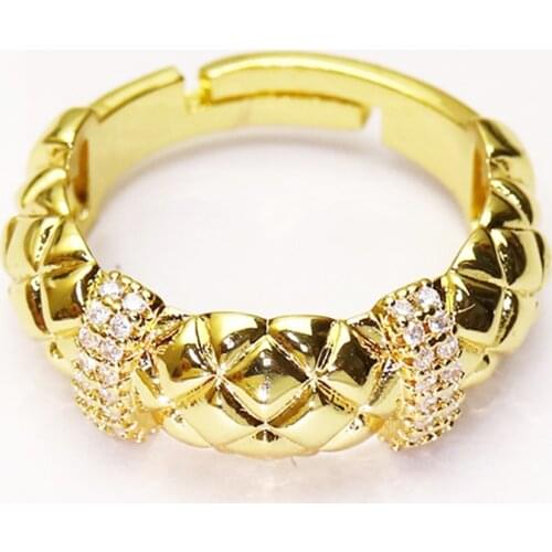 10 Pcs New design metal rings Zircon rings fashion Open rings jewelry Rings jewelry rings Gold color rings women Rings51339