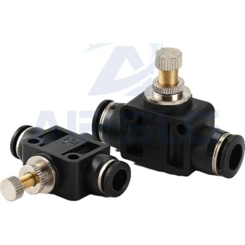 10pcs Pneumatic Airflow Regulator PSA4 6 8 10 12mm OD Hose Tube Connector Fitting Air Speed Control Pipe Valve