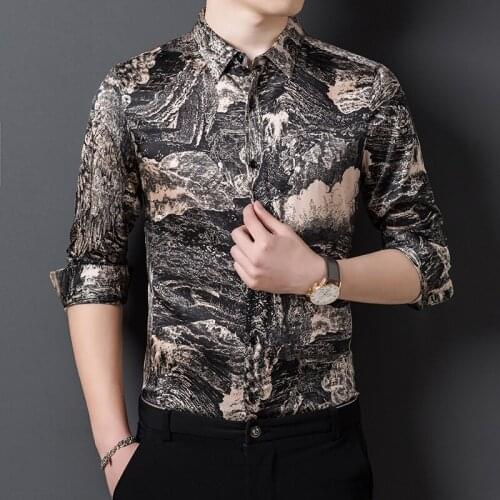 100% Real Silk Classic Gentleman Dress Shirts High Quality Cozy Satin Summer Button Down Shirts Casual Blouses Chinese Style Top