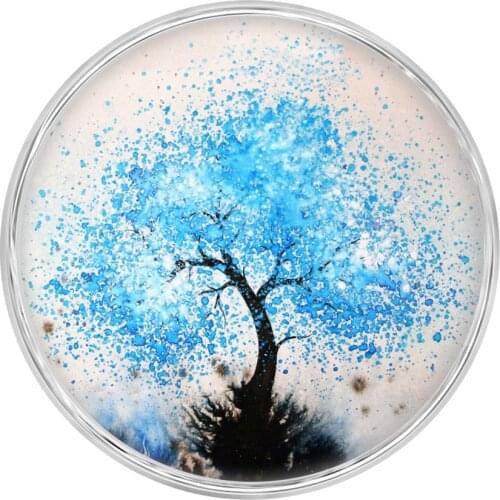 18MM glass cabochon life tree snap buttons fit DIY snap bracelet jewelry OEM ODM print button VN-2040