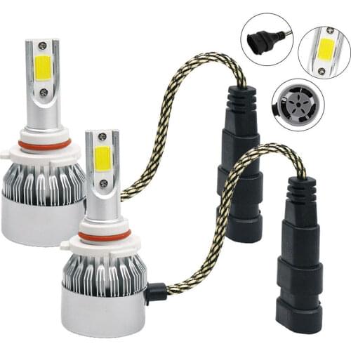 2PCS C6 LED Car Headlights 72W 8000LM COB Auto Headlamp Bulbs HB4 HB3 Car led Lamps fog head lights lamps