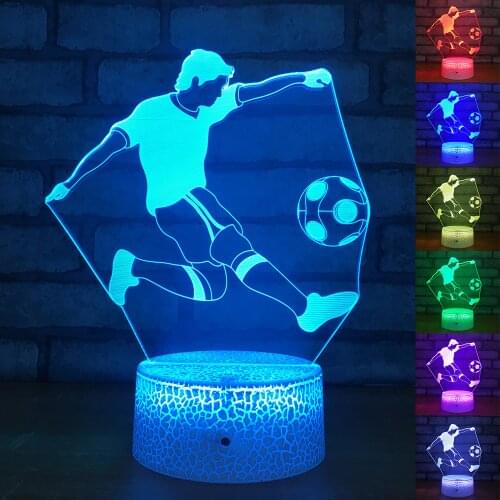 Sports Series Bedside Night Light for Kids Gifts Baby Sleeping Lighting 3D Basketball Player Table Lamp Led Nightlights Dancers
