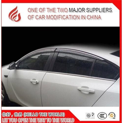 High quality 4 Piece Injection molding trim vent shade rain sun wind deflector window visor for Regal 2009-2015