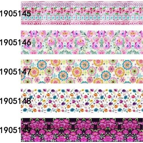 50 yards/lot) Free shipping flower patterns floral ribbons and fold over elastic for garment accessories