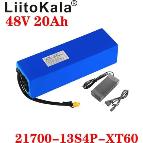 LiitoKala Original 48V 20AH Ebike Battery 48V 1000W for electric bike battery for bike Powerful electric bicycle battery XT60