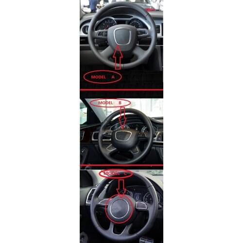 Angelguoguo Car steering wheel bright decoration For Audi A3/A4L/A5/A6L/A8/Q3/Q5/Q7 series