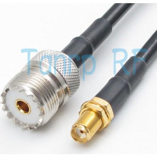 Free shipping! 3FEET RG58 cable 1MUHF female plug to SMA female jack 100CM RF Pigtail coaxial jumper extension cable