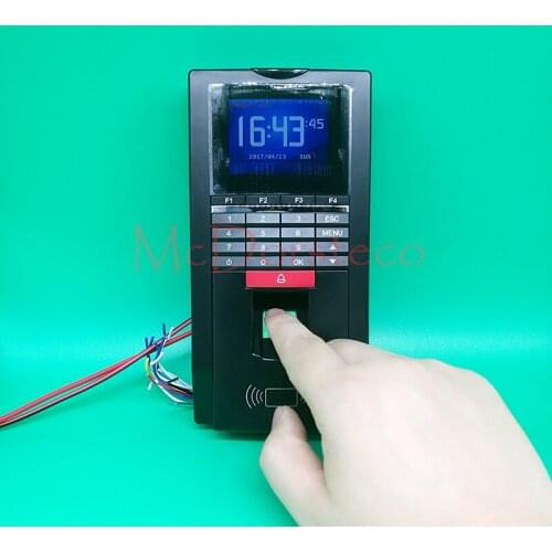 Biometric Fingerprint and 13.56mhz IC Card Access Control Fingerprint Time Attendance and Door Access Controller M1 Card