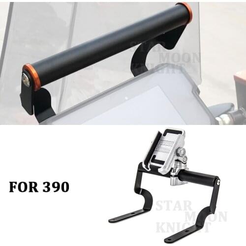 Phone Holder 22mm Handle Bar Bracket For 390 2017 2018 2019 Moto Accessories 390 GPS Navigation Mount Bracket Plate