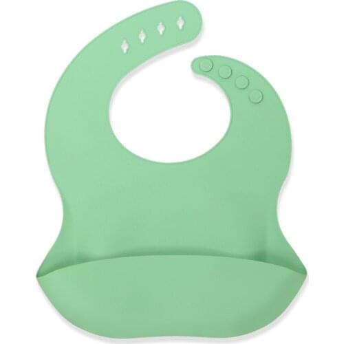 Baby Bibs Adjustable Waterproof Saliva Dripping Bibs Soft Edible Silicone Saliva Towel Drooling Kids Scarf