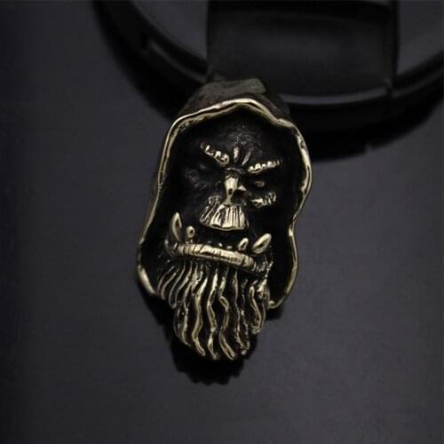 EDC Brass Orc Guldan Modeling Knife Beads Cord Buckle Umbrella Rope Zipper Pull Paracord Multi Tools Knife Lanyard Beads