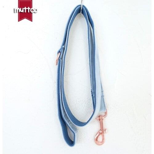 MUTTCO individual customized dog collar THE POWDERBLUE durable pet leash for your pet 5 sizes UDC081M