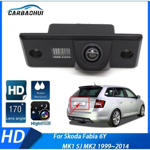 Car Camera Reversing Reverse Camera rear view camera HD CCD Night Vision Waterproof For Skoda Fabia 6Y MK1 5J MK2 1999~2014
