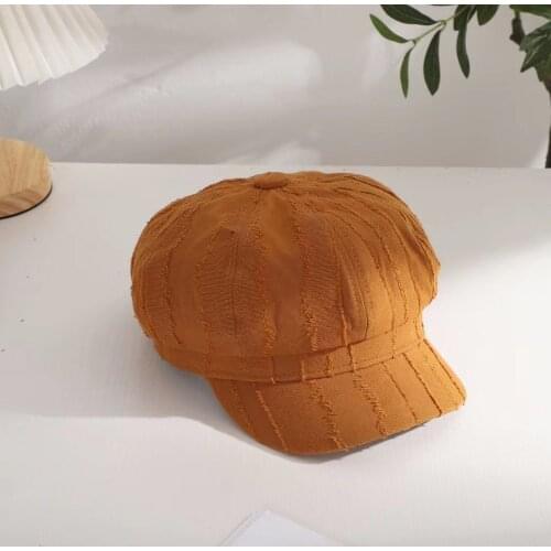 Newest Fashion Spring Autumn Hat For Women Solid Color Octagonal Newsboy Caps Girls Casual Cotton Beret Female Head Accessories