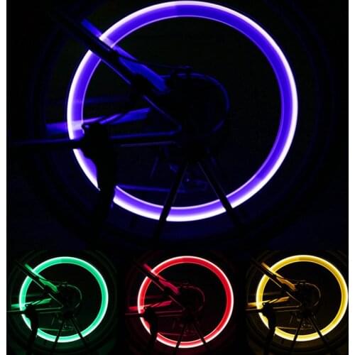 2PCs 5 Led Colour LED Bike Light with No Battery Mountain Road Bike Bicycle Lights LED Tyre Valve Caps Wheel Spokes LED Light