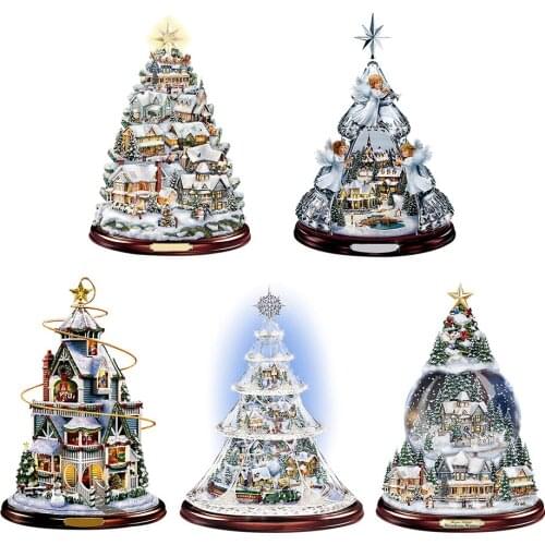 Creativity Crystal Christmas Tree Sticker Paste Repeatedly Home Glass Wall Paste Decoration Ornament 20X30cm