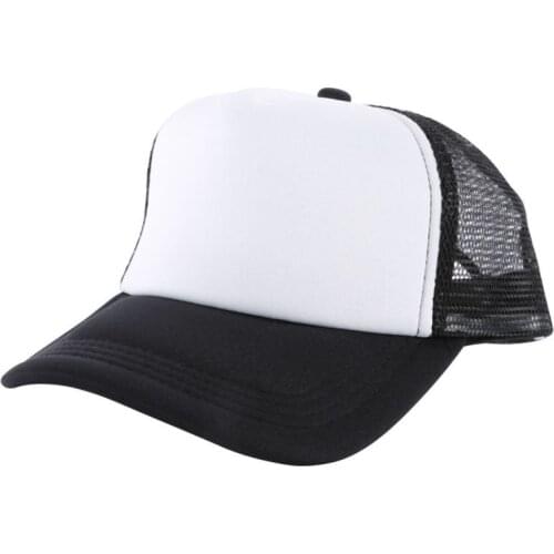 Summer Baseball Hats for Men Women Adjustable Casual Snapback Solid Patchwork Cap Mesh Blank Visor Hat
