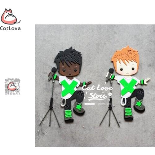 Catlove Boy Rock Singer Metal Cutting Dies Scrapbooking Mold Stencil Die Cuts Card Making DIY Craft Embossing New Dies For 2020