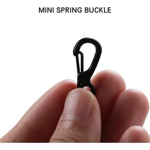 10Pcs/Set Mini Spring Hooks Aluminum Alloy Clips EDC Keychain Camping Hooks Carabiners Backpack Clasps Outdoors Hardware Tools