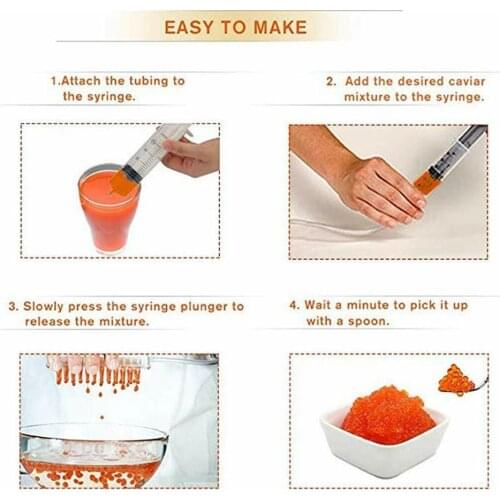 96-Hole Molecular Gastronomy Caviar Maker Gourmet Strainer with Tube & Spoon