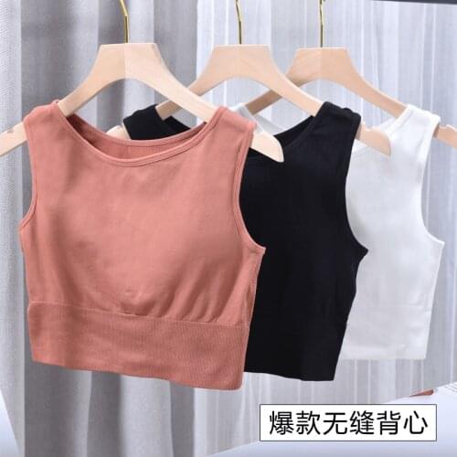 3D Sexy Lingerie Seamless Sport Bra Backless Strapless Top Bra Push Up Bralette Brassiere Women Underwear girl vest running back