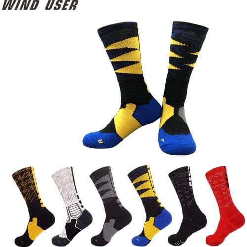 Professional Basketball Socks Sports Men Non-slip Durable Outdoor Running Socks Skateboard Towel Bottom Socks