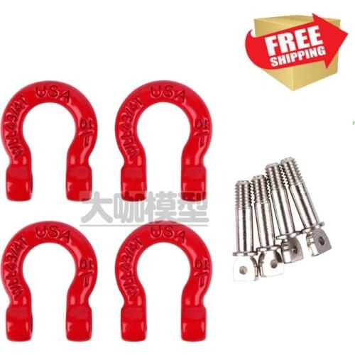 RC Parts Metal trailer hook bumper for axial SCX10 90046 trax 82056-4 TRX4 D90 4pcs option upgrade