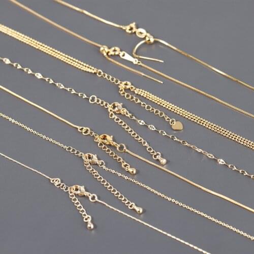 Sanying M941 Vintage style 18k gold plated choker necklace for women girls copper chain jewelry accessories,1pcs/lot